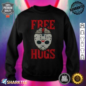 Free Hugs Lazy Halloween Costume Scary Creepy Horror Movie sweatshirt