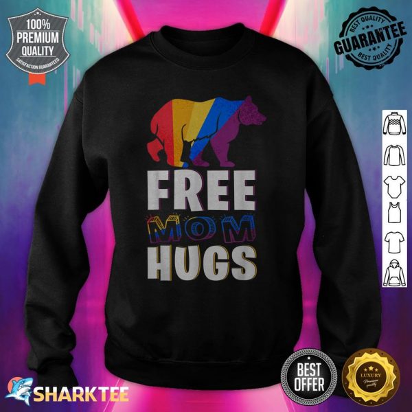 Free Mom Hugs LGBT Pride Mama Bear Retro sweatshirt