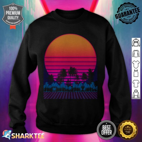 80s Vaporwave Palm Trees Sunset Retro sweatshirt