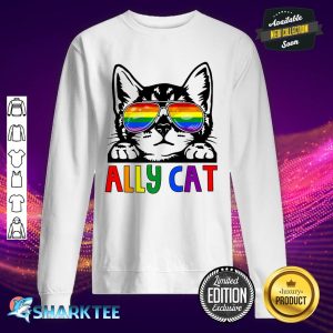 Ally Cat LGBT Gay Rainbow sweatshirt