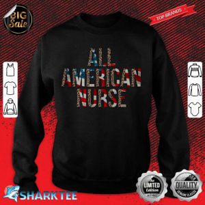 All American Nurse USA Leopard sweatshirt