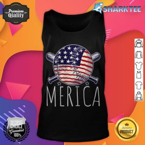 Baseball Independence Day American tank top