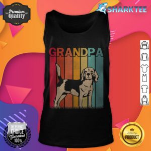 Beagle Dog Retro Style Vintage Grandpa Graphic Fathers Day tank top