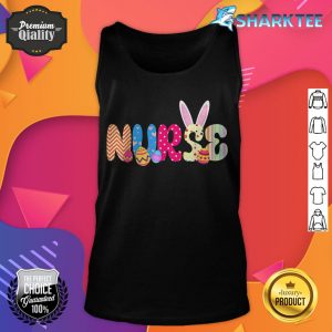 Bunny Nurse Funny Egg Easter Day Floral Women Gifts tank top