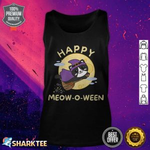 Cat Happy Halloween Witch Happy Meow-o-ween tank top