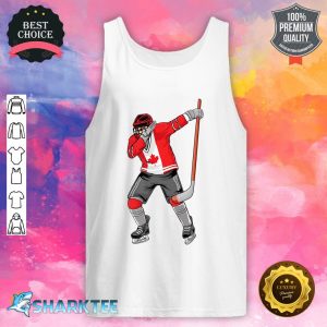 Dabbing Ice Hockey Player In Canada Canadian Flag tank top