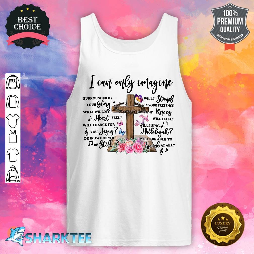 Floral Jesus Cross Butterfly I Can Christian tank top