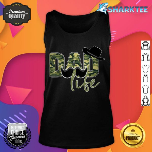 Dad Life And Hat With Camo For Dad Men Fathers Day tank top