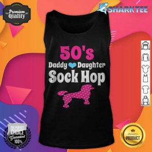 Daddy Daughter Dance 1950s Sock Hop Pink Poodle tank top