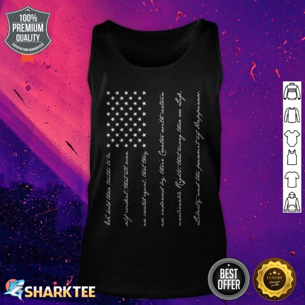 4th Of July American Flag Declaration of Independence tank top