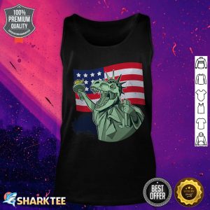 4th Of July T Rex Statue Of Liberty Independence tank top