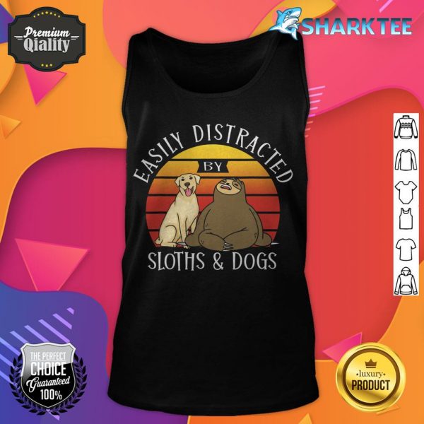 Easily Distracted By Sloths And Dogs Puppy tank top