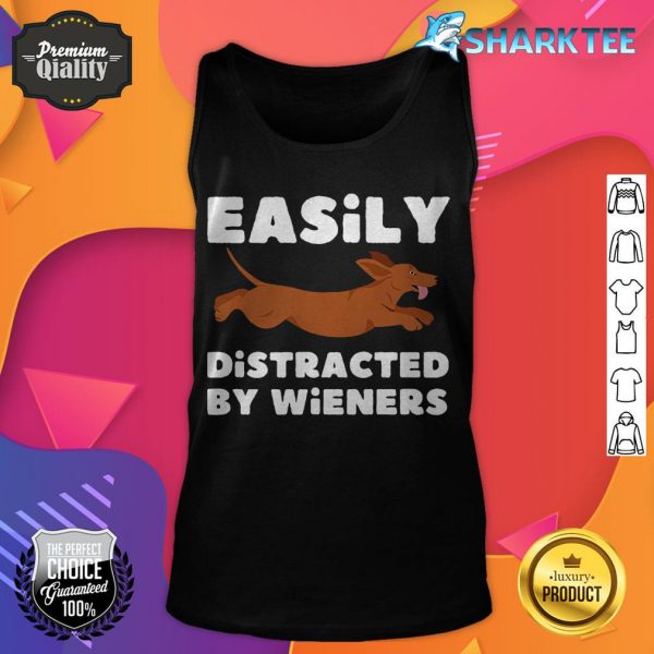 Easily Distracted By Wieners Animal Dog Premium tank top