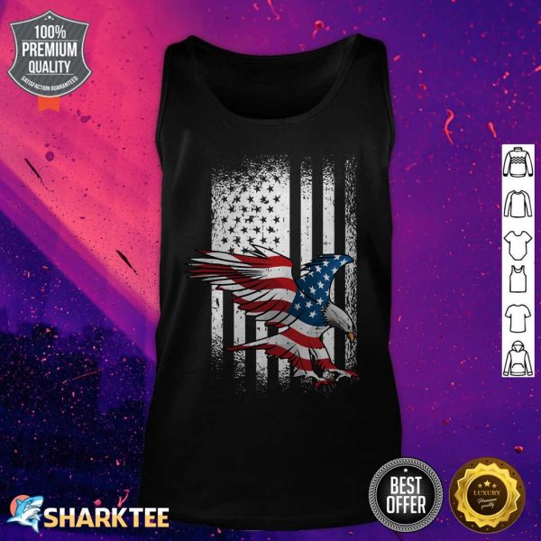 Eagel Merica Independence Day USA Flag tank top