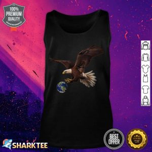 Eagle And Earth Globe Protecting Our Mother Earth Nature tank top