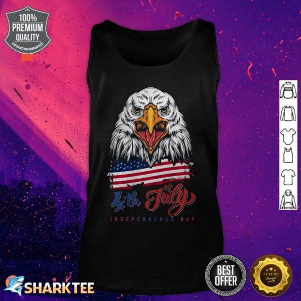 Eagle Head USA Flag 4th Of July Independence Day tank top
