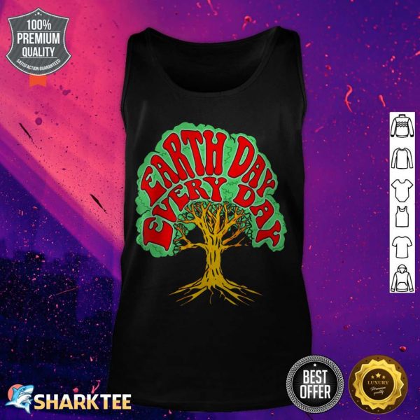 Earth Day Every Day Vintage Hippie Tree Hugger 80s Nature tank top