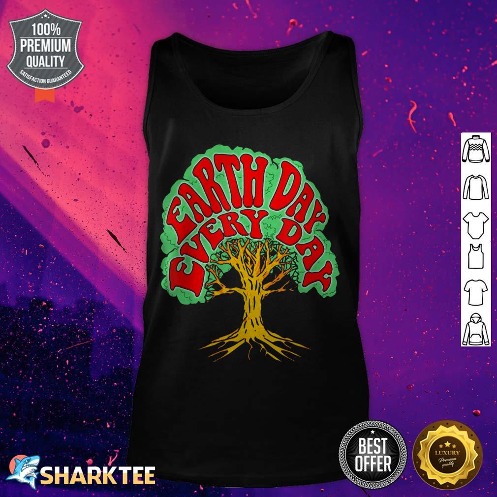 Earth Day Every Day Vintage Hippie Tree Hugger 80s Nature tank top