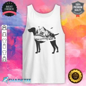 German Shorthair Pointer Mom Nature Lover Silhouette Dog tank top
