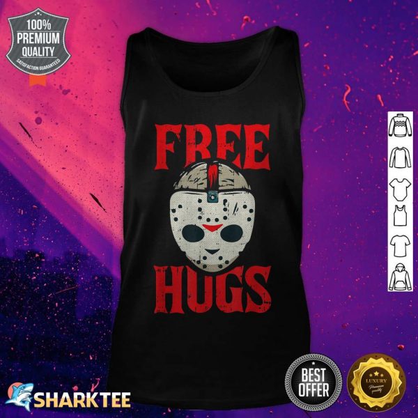 Free Hugs Lazy Halloween Costume Scary Creepy Horror Movie tank top