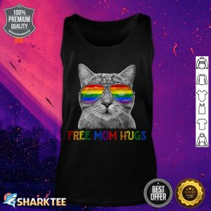Free Mom Hugs LGBT Cat Gay Pride Rainbow tank top