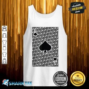 Ace Of Spades Lazy Halloween Playing Card Cat Kitten tank top
