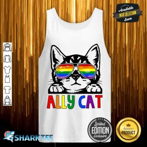 Ally Cat LGBT Gay Rainbow tank top