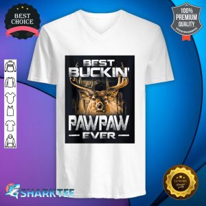 Best Buckin' Pawpaw Ever Tee Deer Hunting Bucking Father v-neck