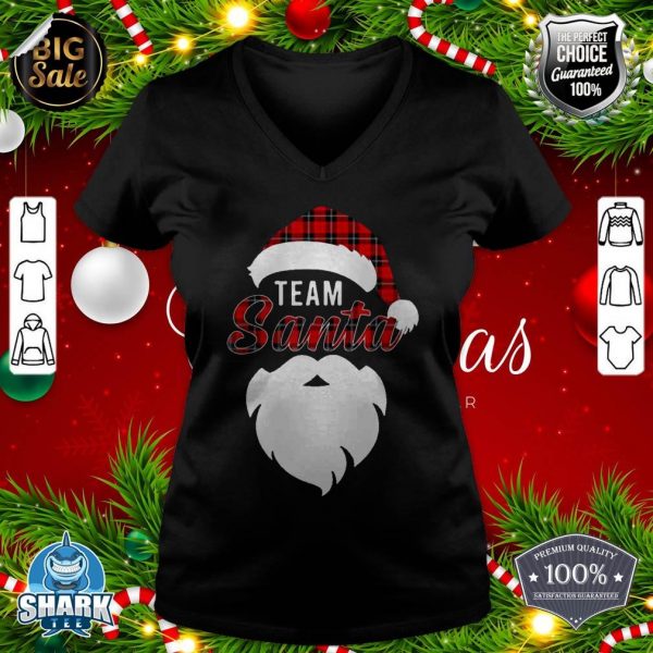 Team Santa Christmas Lights Family Matching Christmas Pajama v-neck