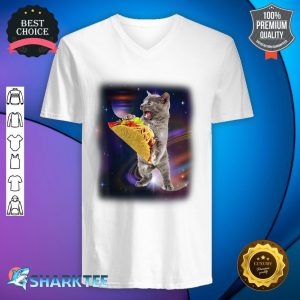 Cat Taco In Space Funny For Cat And Taco Lovers v-neck