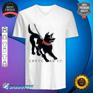Cave Canem Beware Of Dog v-neck