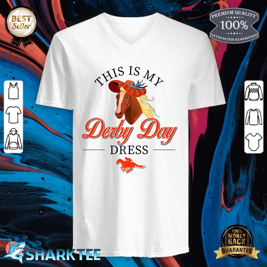 Funny Horse Hat Derby Kentucky Derby Day Dress Premium v-neck