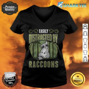 Easily Distracted By Raccoons v-neck