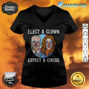 Elect A Clown Expect A Circus Funny Anti Joe Biden v-neck