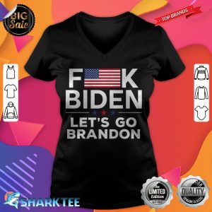 F_ck Biden Let_s Go Brandon American Flag v-neck
