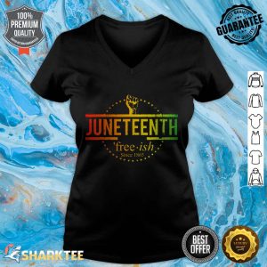 Free-ish Since 1865 With Pan African Juneteenth v-neck