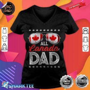 All Canada Dad 4th of July Fathers Day v-neck