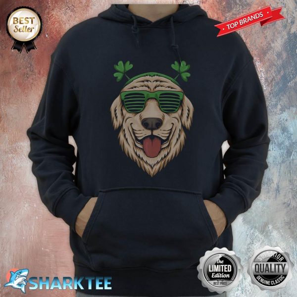 Golden Retriever St Patrick's Day Irish Dog Love Shamrock Premium Hoodie