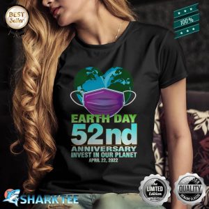 Heart Shape Earth with Mask Earth Day Premium Shirt