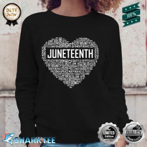Heart Black History 1865 Juneteenth Sweatshirt
