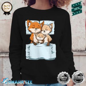 Cute Sleeping Fox Family This Is My Official Napping Sweatshirt