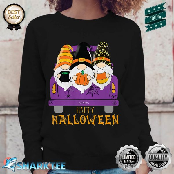 Gnome Witch Halloween Pumpkin Autumn Fall Holiday Sweatshirt