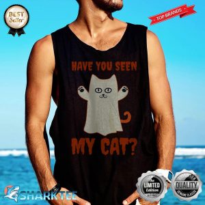 Have You Seen My Cat Design Halloween Cat Tank-top