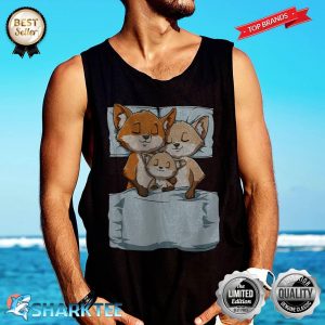 Cute Sleeping Fox Family This Is My Official Napping Tank-top