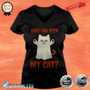 Have You Seen My Cat Design Halloween Cat V-neck
