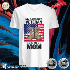 Proud Son Kids Of A US Army Veteran Mother Veterans Day V-neck