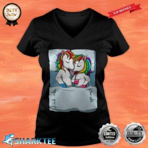 Cute Sleeping Unicorn Family This Is My Official Napping Premium V-neck