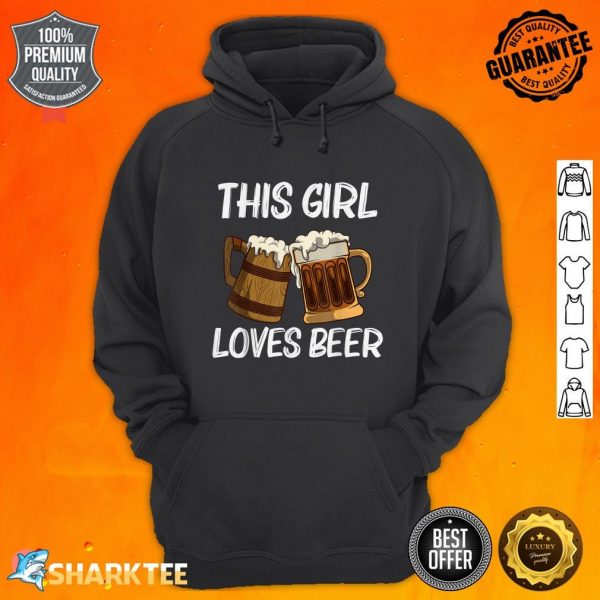 Funny Beer Art For Girls Kids Drinking Alcoholic Beverage hoodie