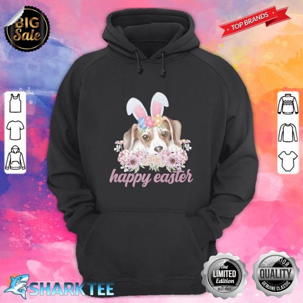 Happy Easter Beagle Mom Dog With Bunny Ears Spring Flower Premium hoodie