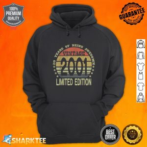 20 Year Old Gifts Vintage 2001 Limited Edition 19th Birthday hoodie